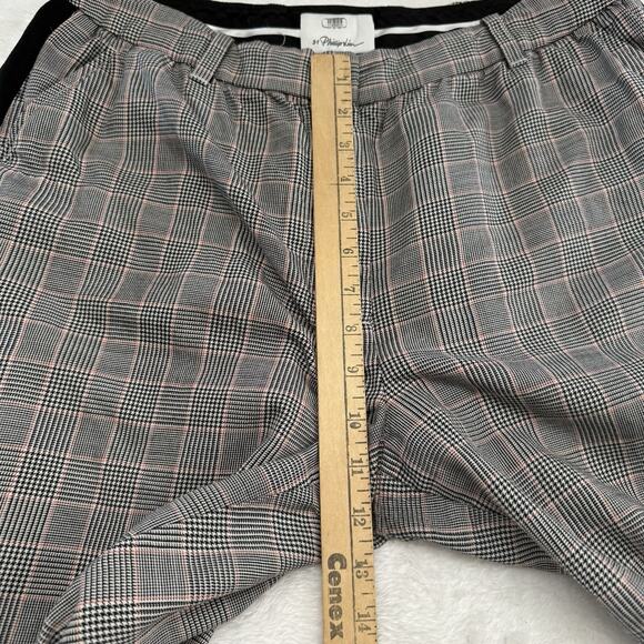 3.1 Phillip Lim Houndstooth Plaid Jogger Pants 10 Gray Black Stretch Wool Blend - Picture 3 of 16